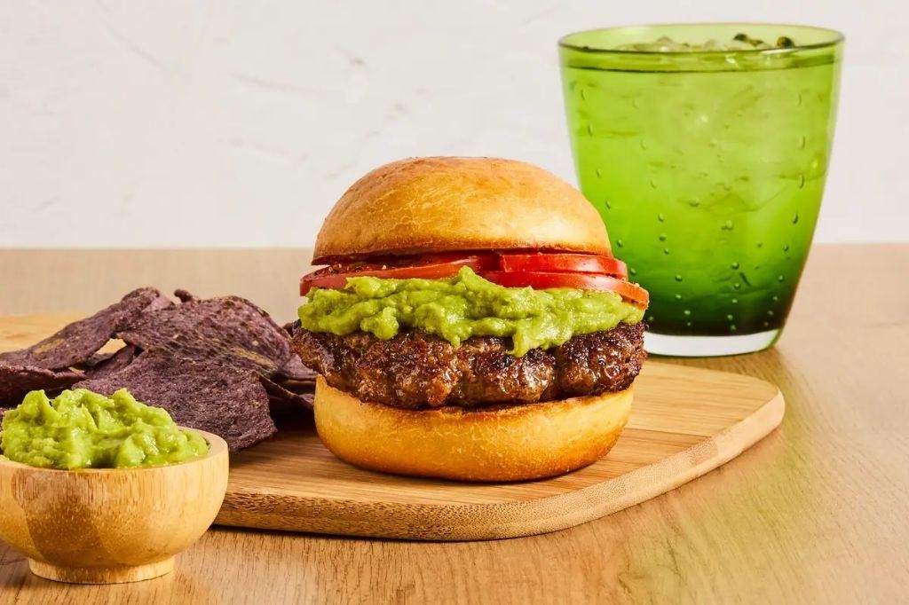Tex-Mex Sirloin Burger with Guacamole and Salsa