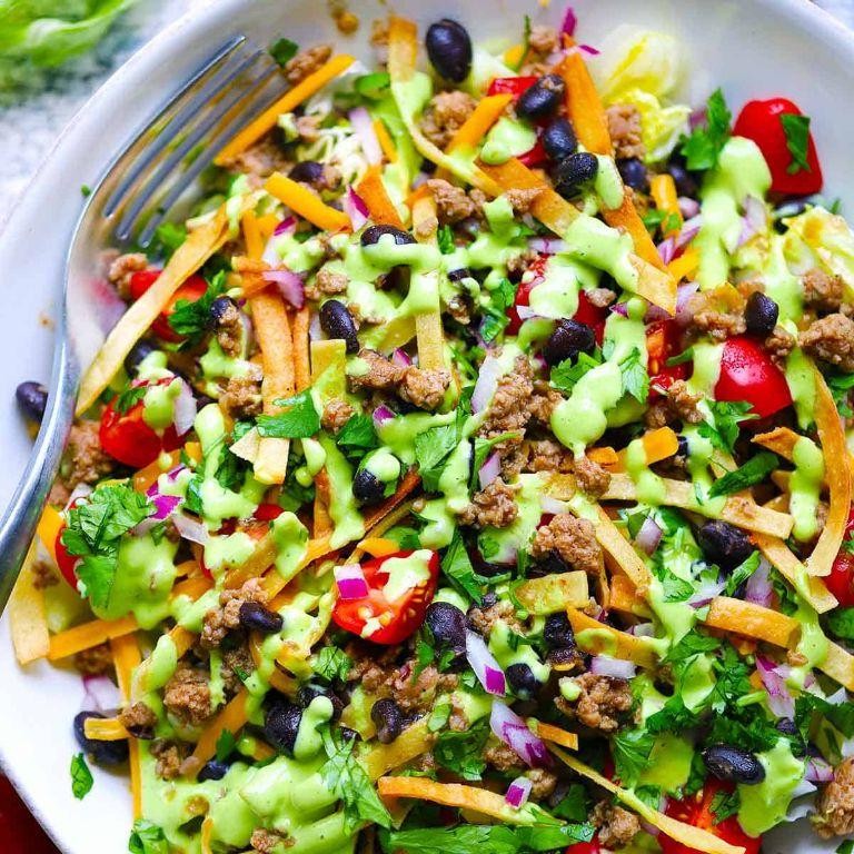 Tex-Mex Taco Salad with Ground Turkey