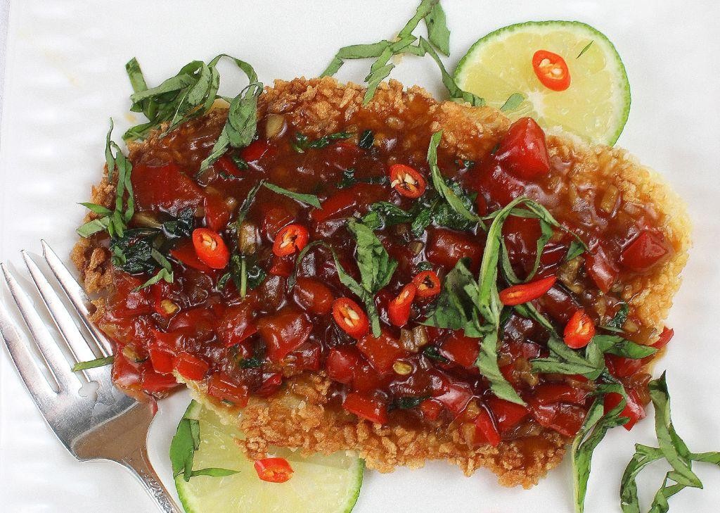 Thai Basil Air Fryer Tilapia