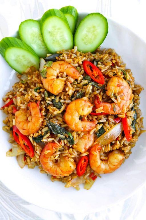 Thai Basil Shrimp and Jasmine Rice Stir-Fry