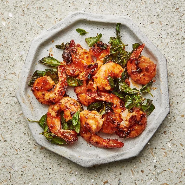 Thai Basil Shrimp with Garlic and Lime
