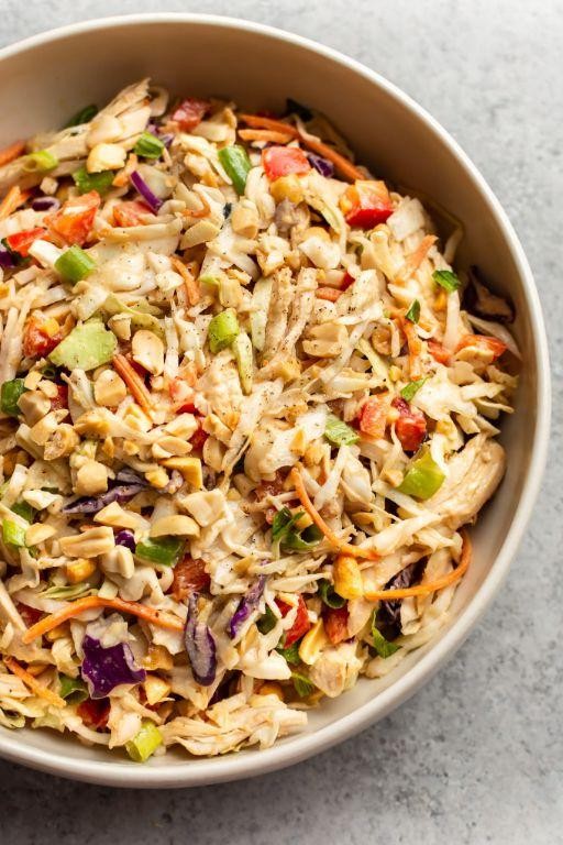 Thai Chicken Salad with Peanut Dressing