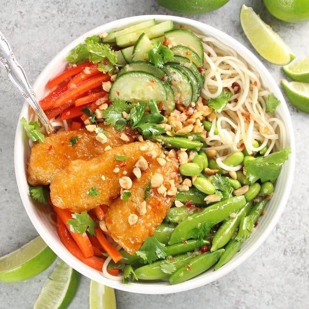 Thai Chili Tilapia with Rice Noodles