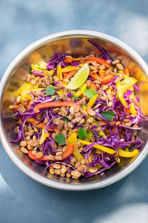 Thai Coleslaw with Red Curry Dressing