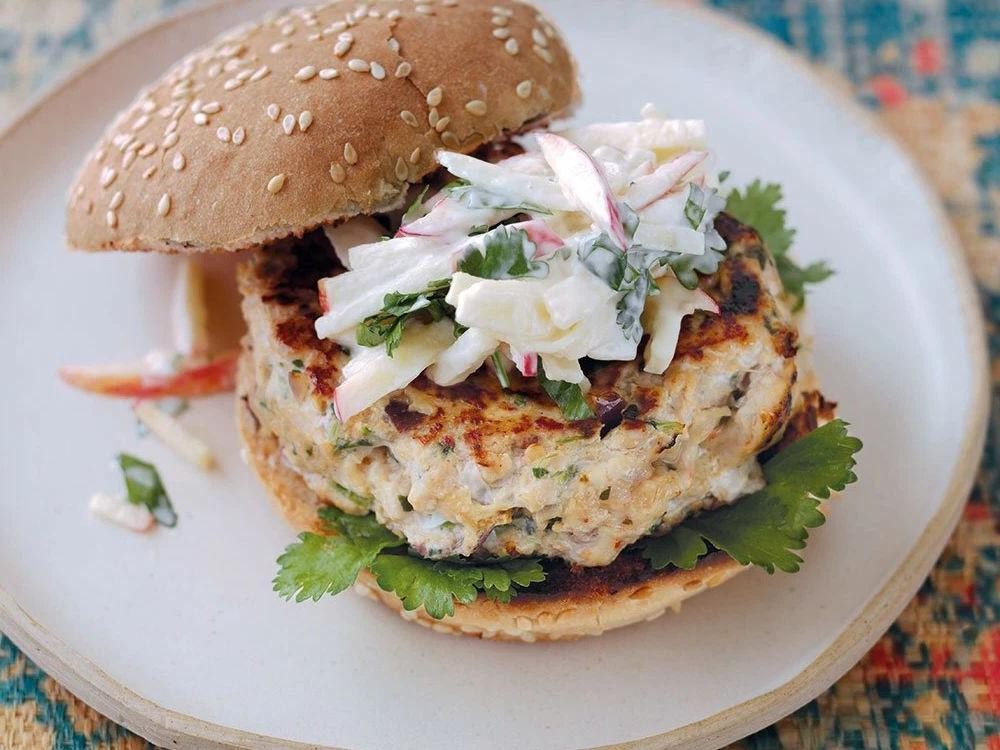 Thai Curry Chicken Burgers