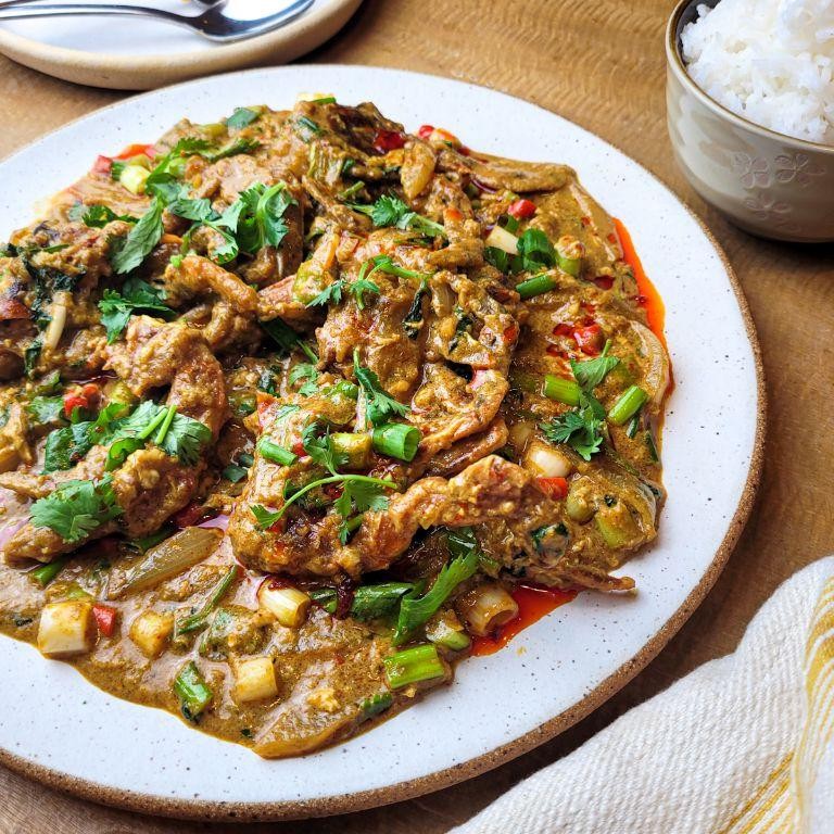 Thai Curry Soft Shell Crab with Coconut Rice