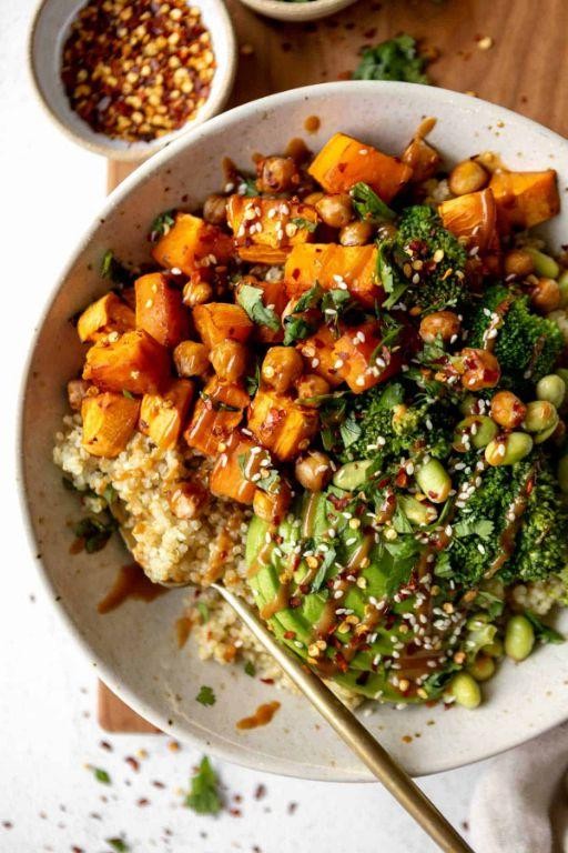 Thai Peanut Sweet Potato Buddha Bowl