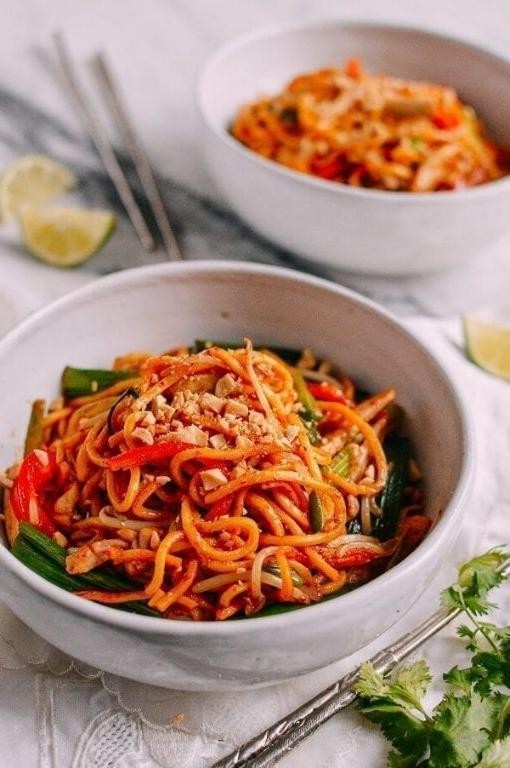 Thai Red Curry Noodles with Chicken