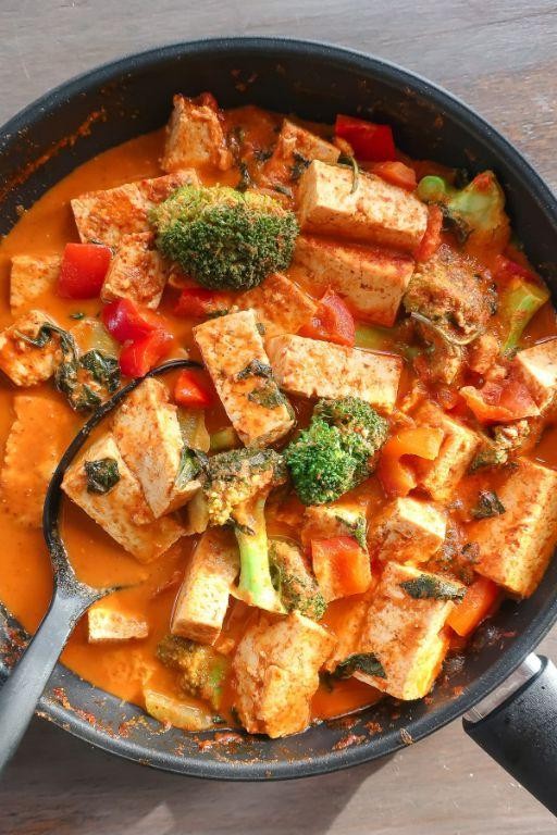 Thai Red Curry with Tofu and Vegetables