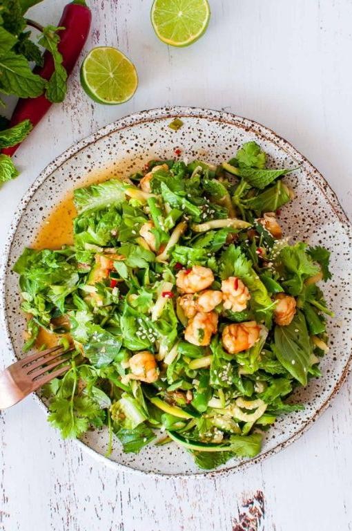 Thai Shrimp Composed Salad with Lime Dressing