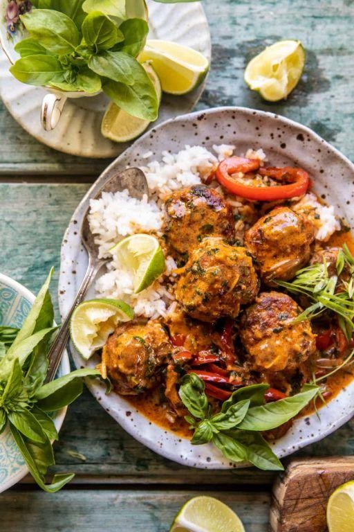 Thai Zucchini Balls with Coconut Curry