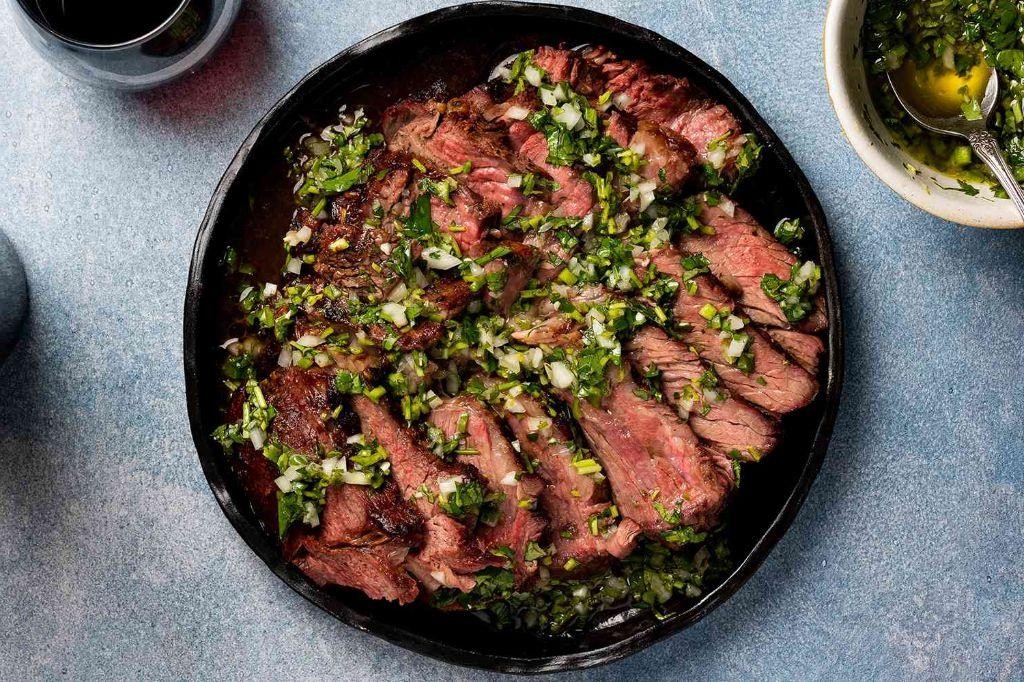 Thin Cut Chuck Steak with Chimichurri