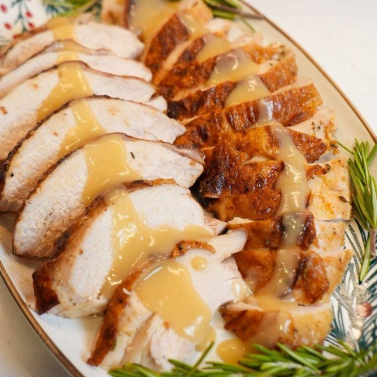 Thyme and Garlic Butter Brined Turkey