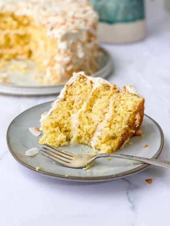 Toasted Coconut Yellow Box Cake