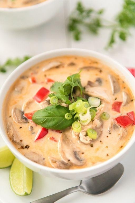 Tom Kha Kai with Bamboo Shoots and Basil