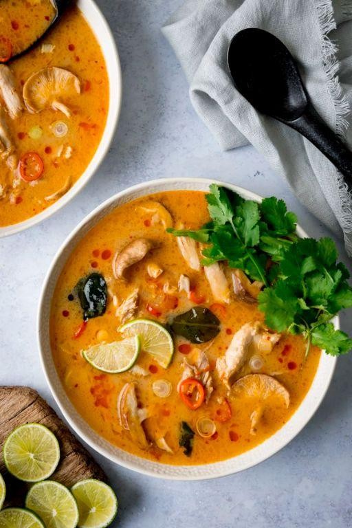 Tom Kha Kai with Crunchy Peanut Topping