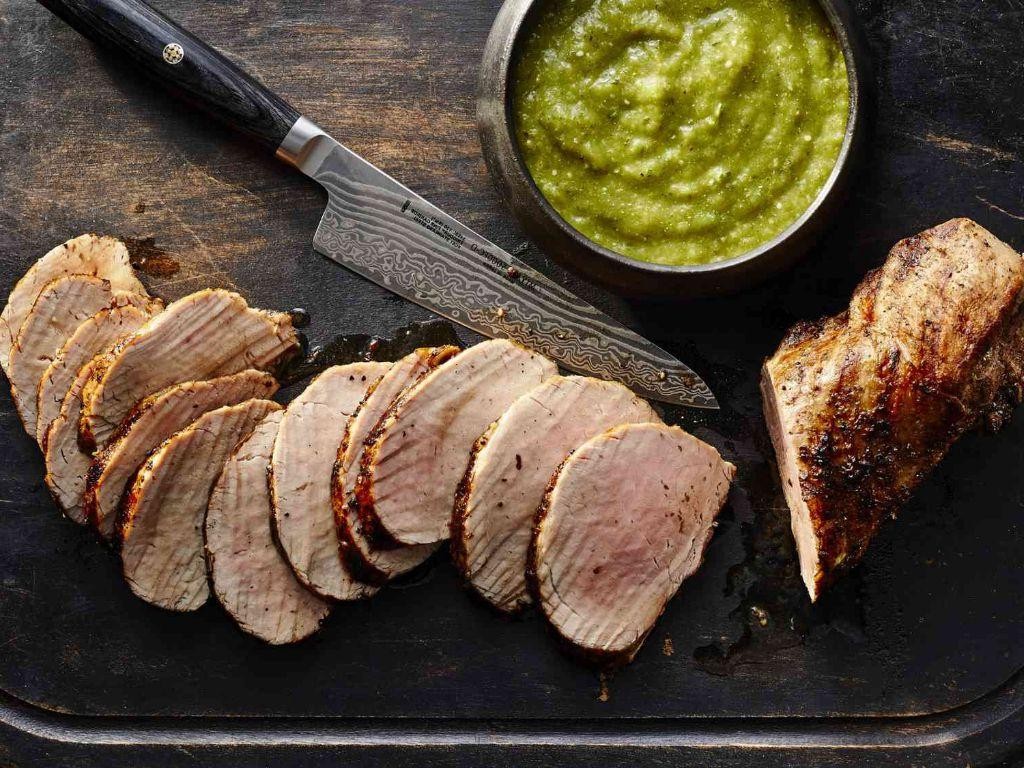 Tomatillo Roasted Pork Tenderloin