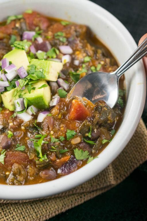 Tomatillo and Black Bean Chili