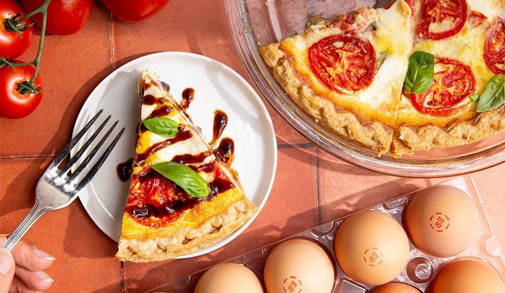 Tomato Basil Cottage Cheese Quiche