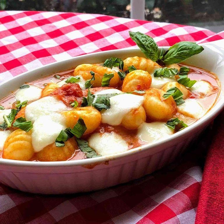 Tomato Basil Gnocchi with Mozzarella