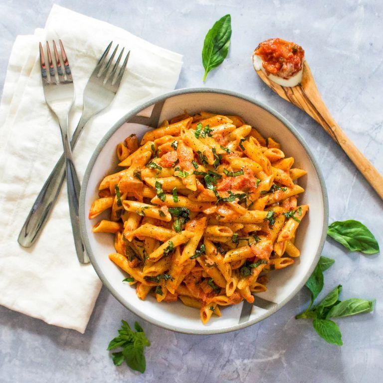 Tomato Basil Penne with Parmesan