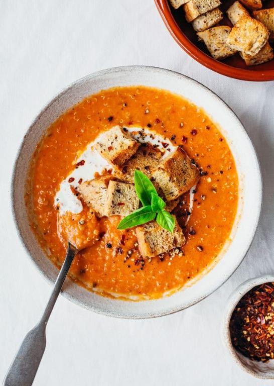 Tomato Basil Quinoa Soup