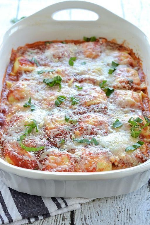 Tomato Basil Ravioli Bake