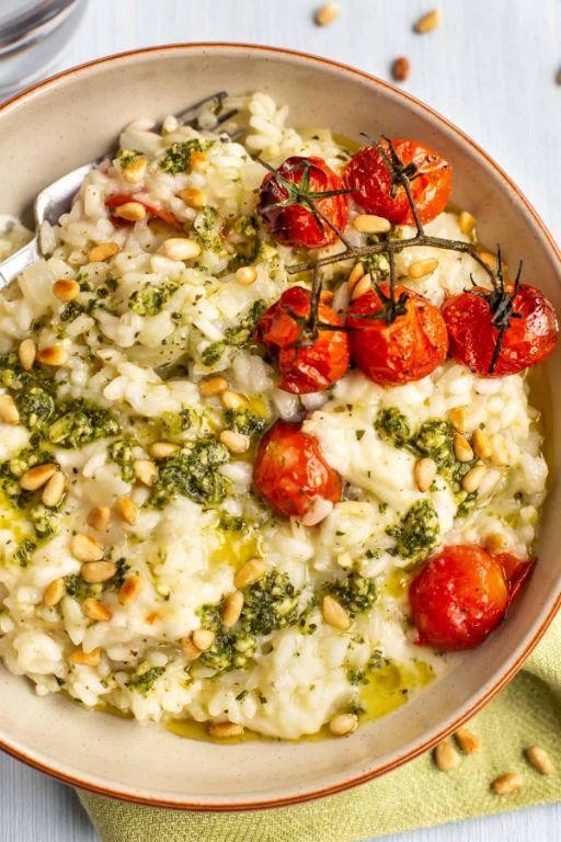 Tomato Basil Rice with Mozzarella