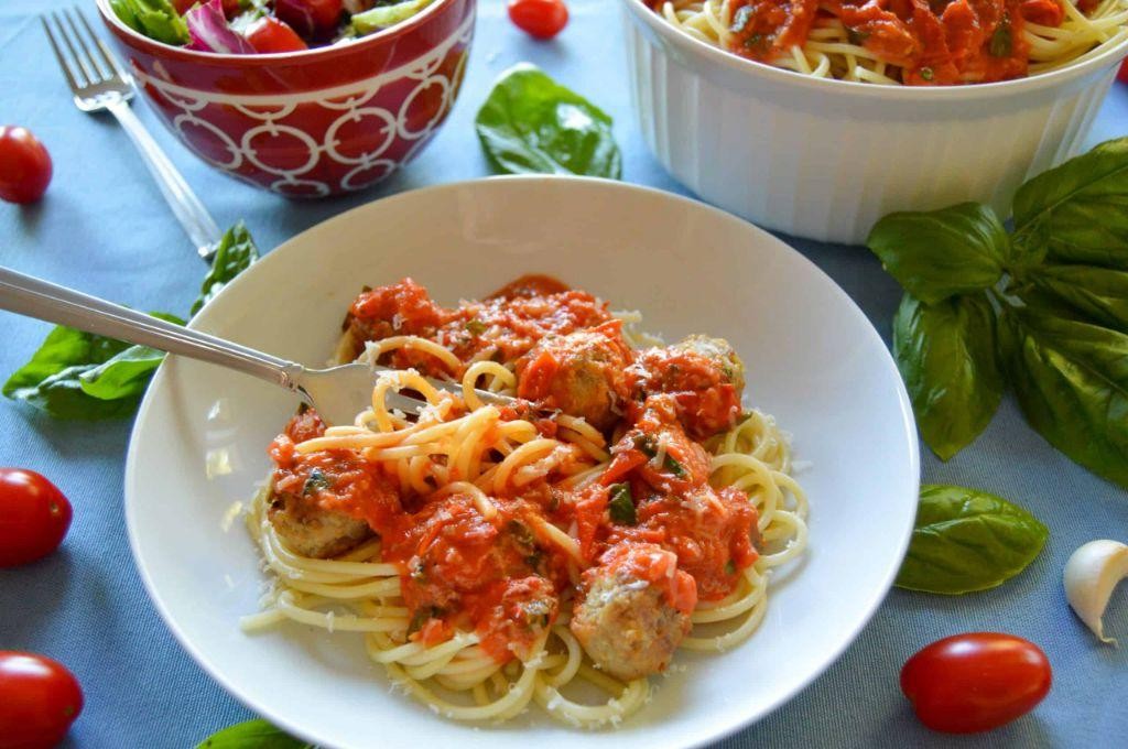 Tomato Basil Rotini with Roasted Garlic