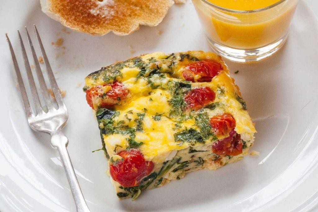Tomato, Spinach, and Feta Frittata