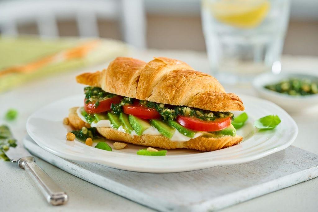 Tomato and Avocado Stuffed Croissants