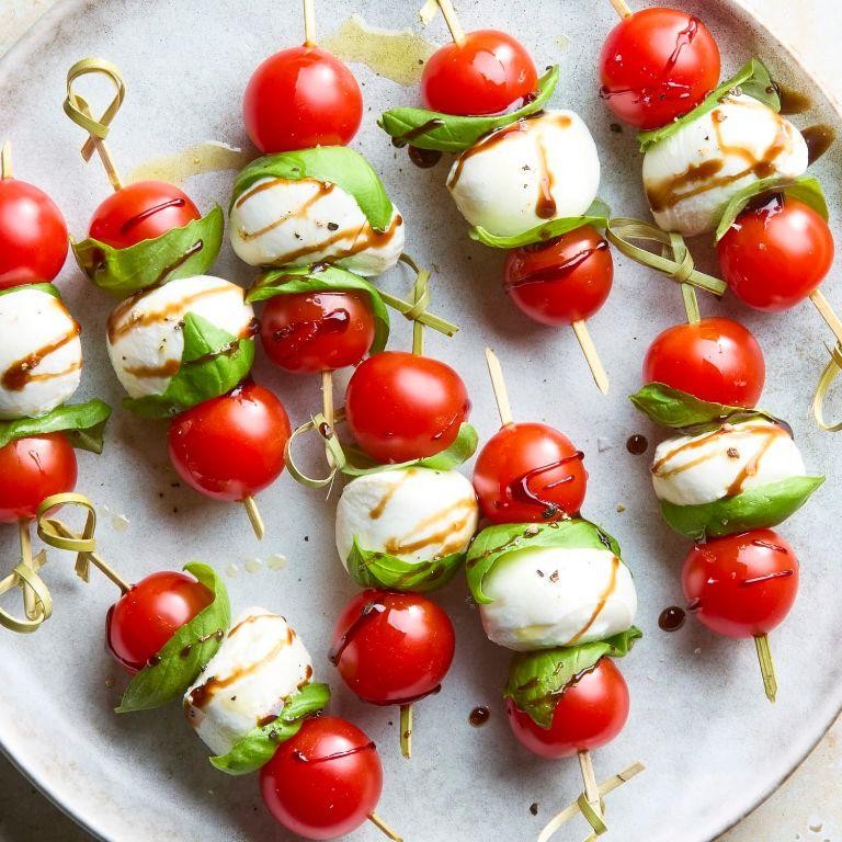 Tomato and Basil Caprese Skewers