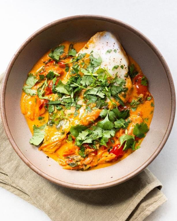 Tomato and Basil Fish Curry