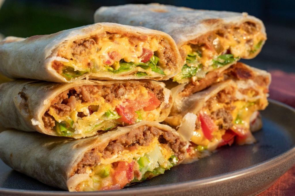 Traditional Beef and Bean Burritos