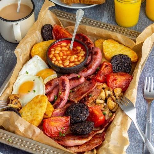 Traditional Irish Blood Sausage Breakfast