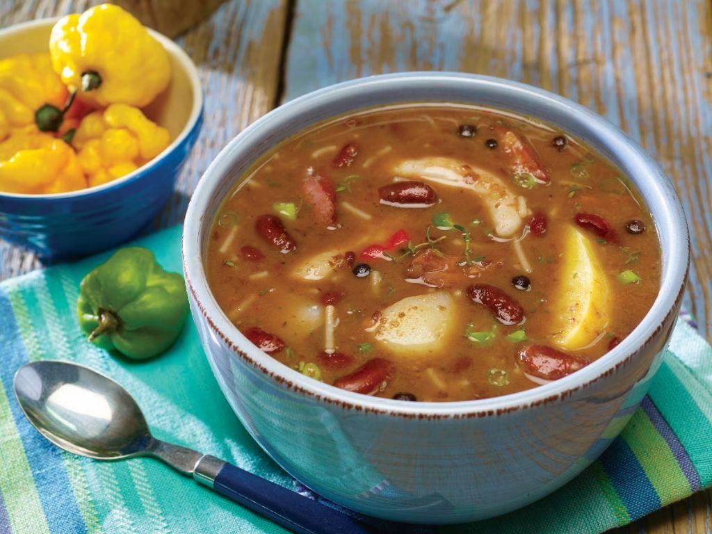 Traditional Jamaican Red Peas Soup