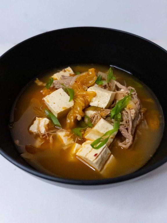 Traditional Korean Ground Pork and Tofu Soup