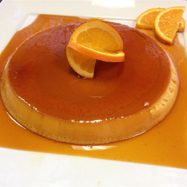 Traditional Mexican Flan with a Hint of Orange