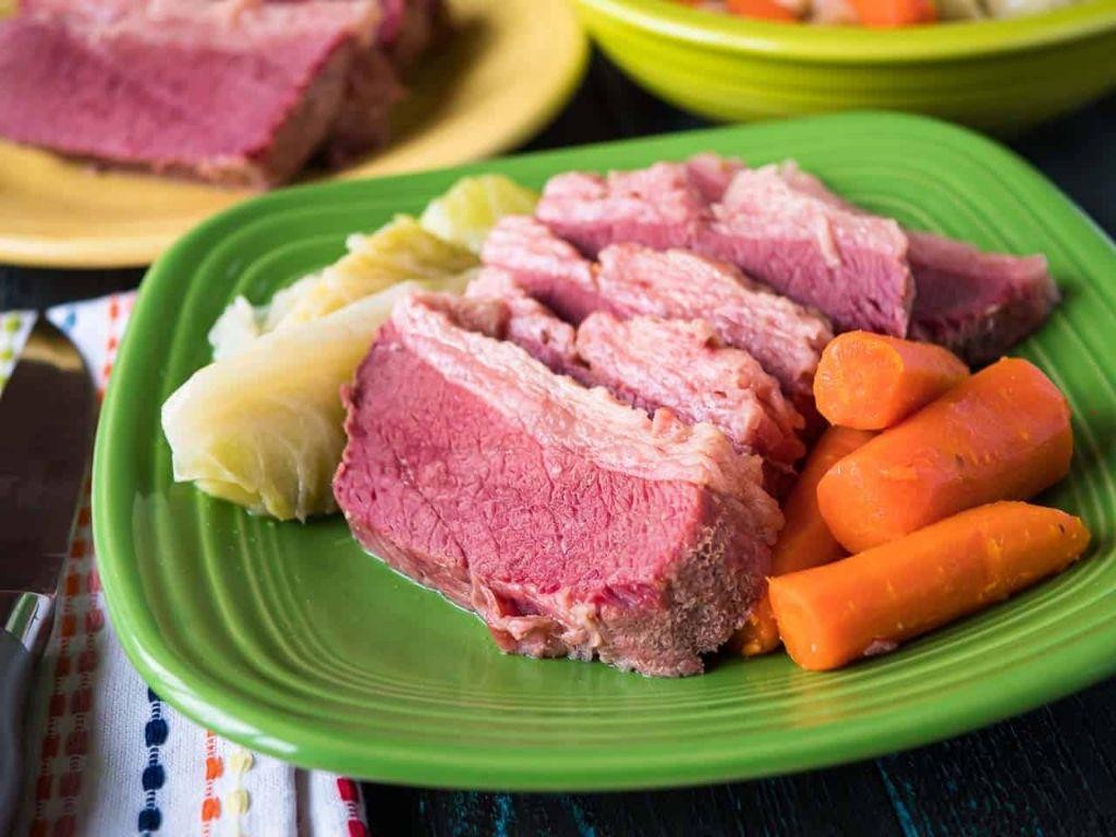 Traditional New England Pressure Cooker Corned Beef and Cabbage