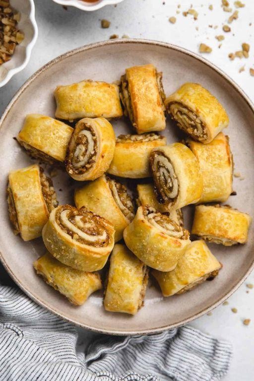 Traditional Rugelach with Apricot and Walnut Filling