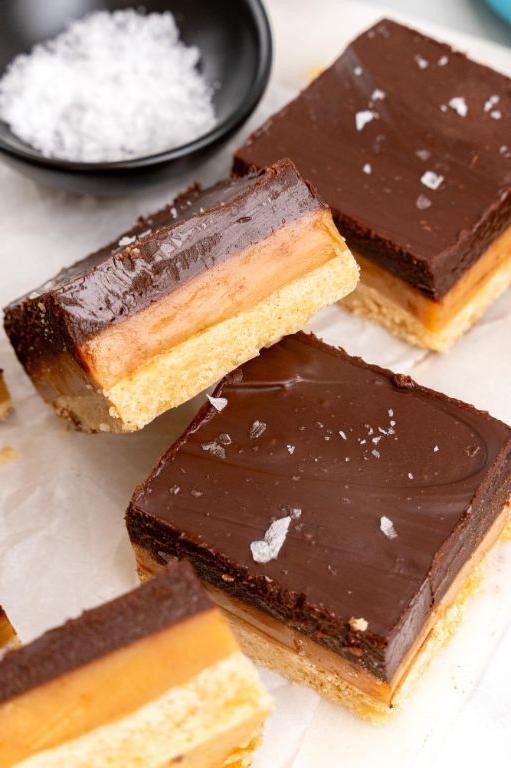 Triple Layer Chocolate Caramel Shortbread