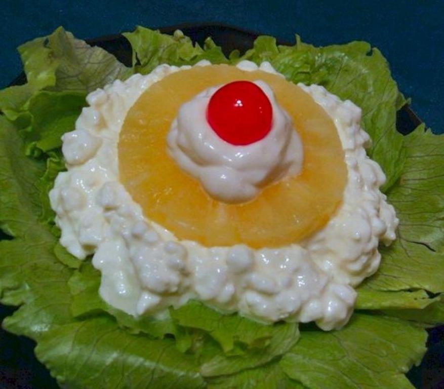 Tropical Cottage Cheese and Pineapple Salad