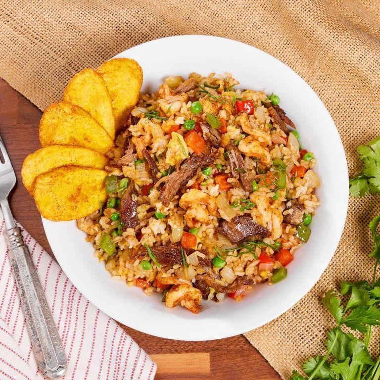 Tropical Fried Rice with Plantains