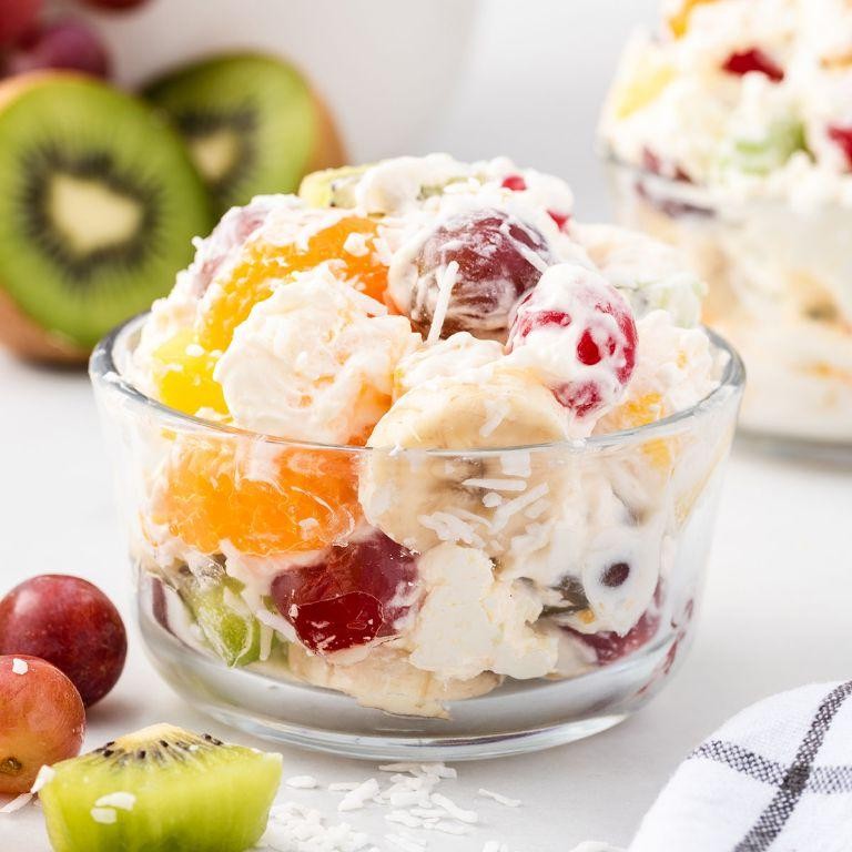 Tropical Fruit Salad with Cream