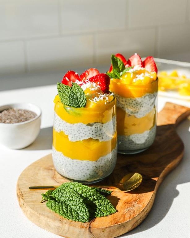 Tropical Mango and Coconut Chia Pudding
