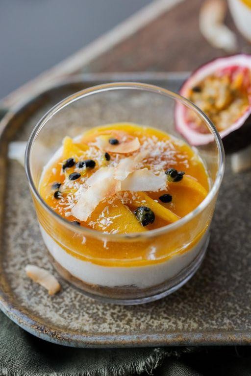 Tropical Passion Fruit and Mango Trifle