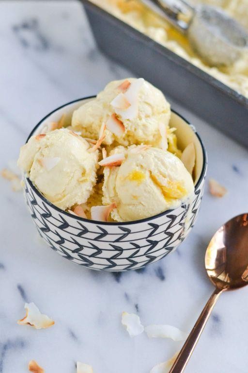 Tropical Pineapple Coconut Ice Cream