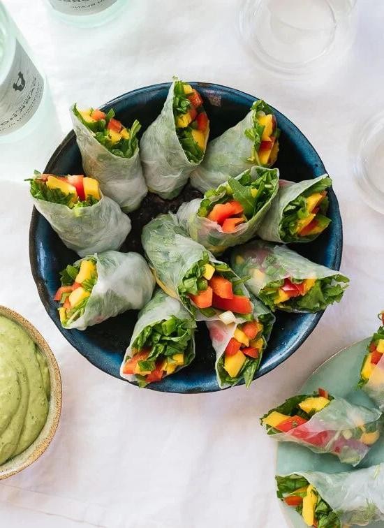 Tropical Pineapple Mango Egg Rolls