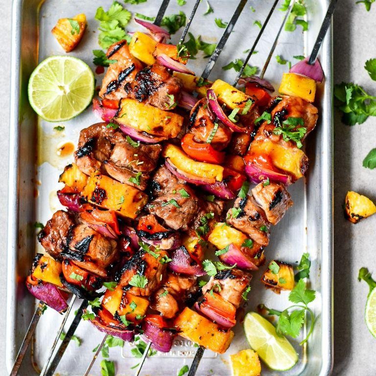 Tropical Pineapple Pork Skewers