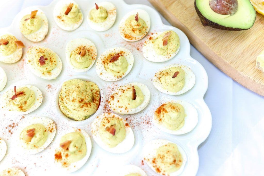 Truffle Oil and Avocado Deviled Eggs